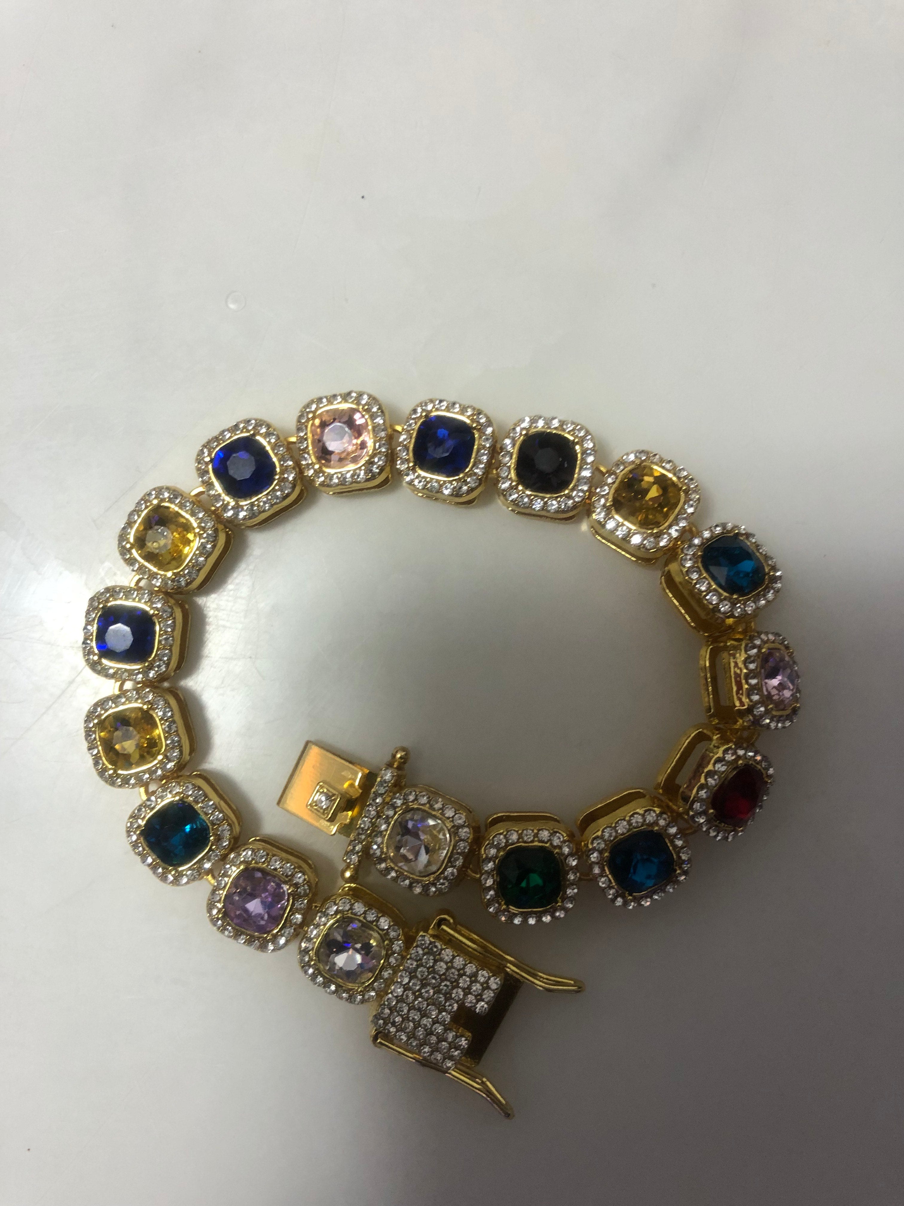 Gold Vintage Gemstone Hand Chain